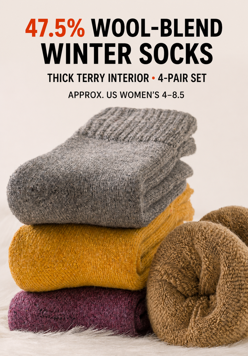 Main V3 01 — Women's wool-blend winter socks