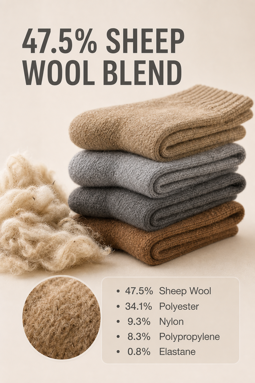 [FOUR-PAIR-DETAIL] 02 47.5% sheep wool blend