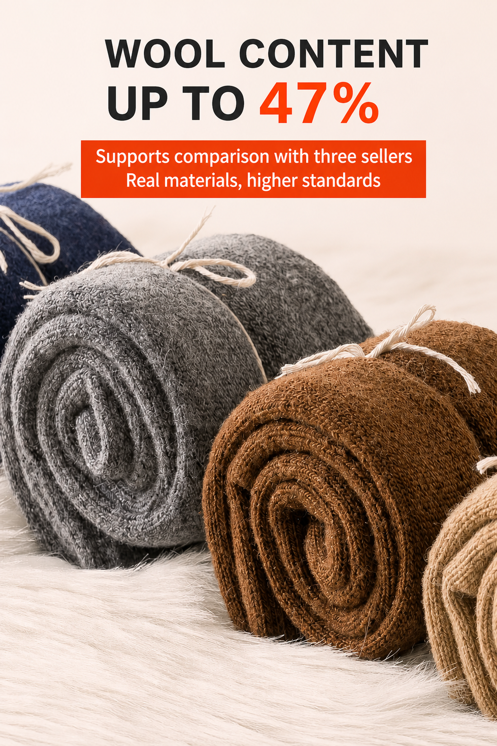 Men's and women's wool-blend winter sock multipacks