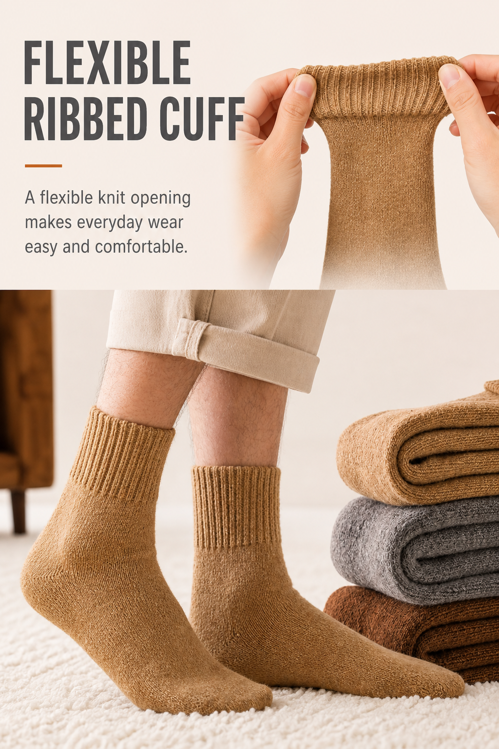 [FOUR-PAIR-DETAIL] 04 Flexible ribbed cuff