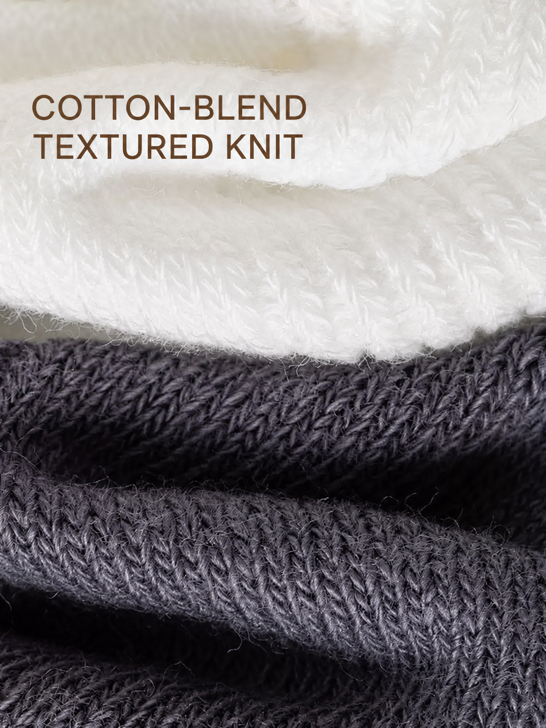 Close-up of the knit and soft scalloped cuff