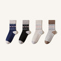 Women's Crew Socks Winter Wool 4 Pairs Patterned Knit Thermal