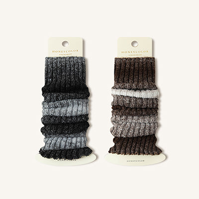 Women's Chunky Knit Patterned Leg Warmers, Trendy Colorful Thick Warm Adjustable Position Socks