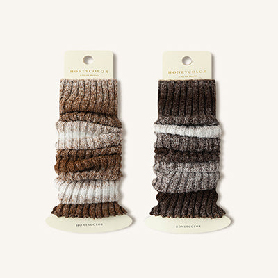 Women's Chunky Knit Patterned Leg Warmers, Trendy Colorful Thick Warm Adjustable Position Socks