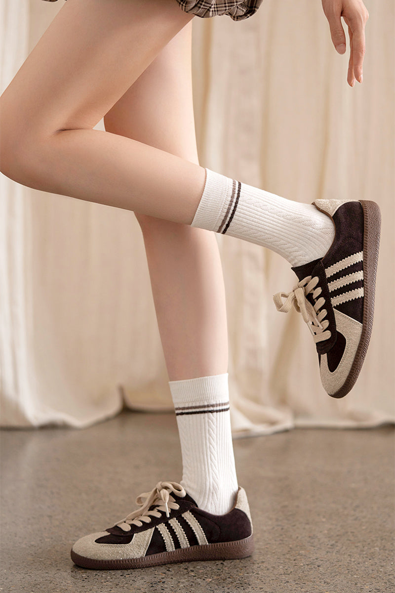 Striped Color-block Women's Socks