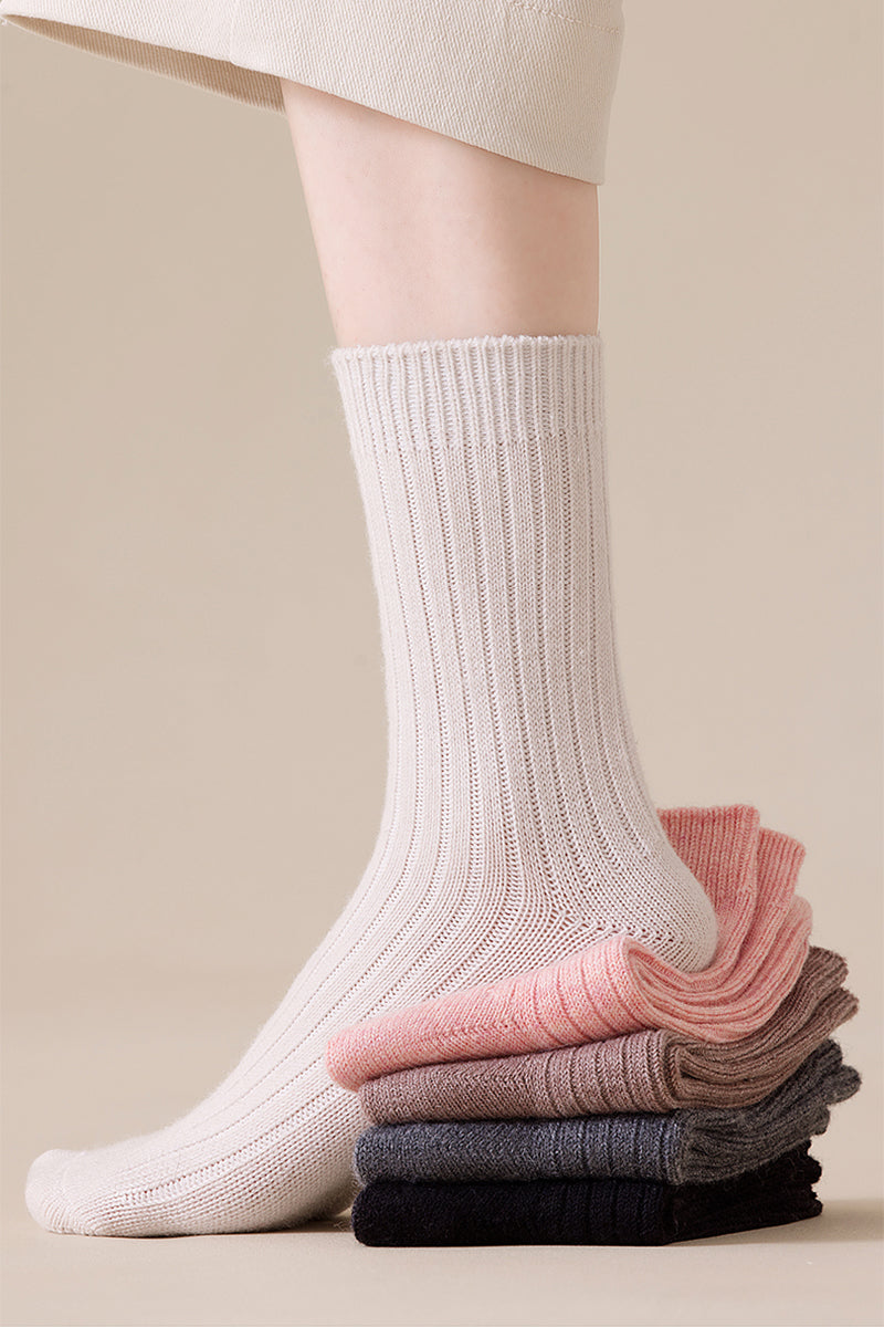 Women's Warm Wool Crew Socks - Lightweight Thermal Winter Socks 3 Pack
