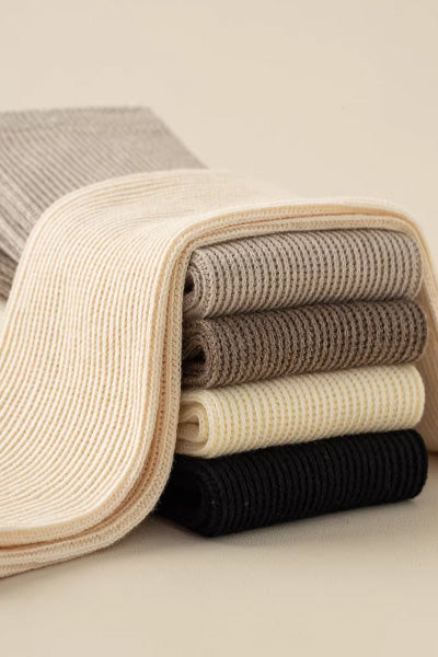 Women's Calf Socks Wool 2 Pairs Solid Color