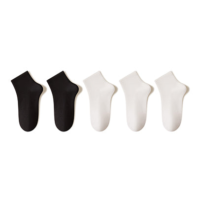 Women's Cotton Crew Socks - Solid Color Winter Socks 5 Pack