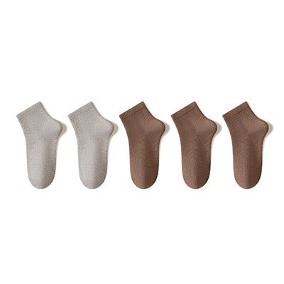 Women's Cotton Crew Socks - Solid Color Winter Socks 5 Pack