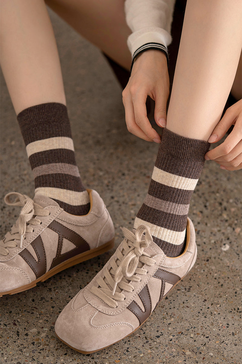 Striped Color-block Women's Socks