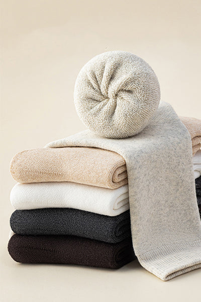 Women's Cotton Crew Socks 3-Pack - Extra Thick Thermal Winter Socks