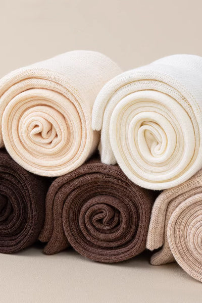 Women's Over-the-Knee Socks Wool 2 Pairs Solid Color