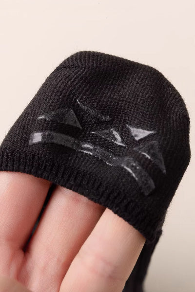 Men's Ankle Socks Long Staple Cotton Silicone Anti-Slip Heel 6 Pairs Solid Color