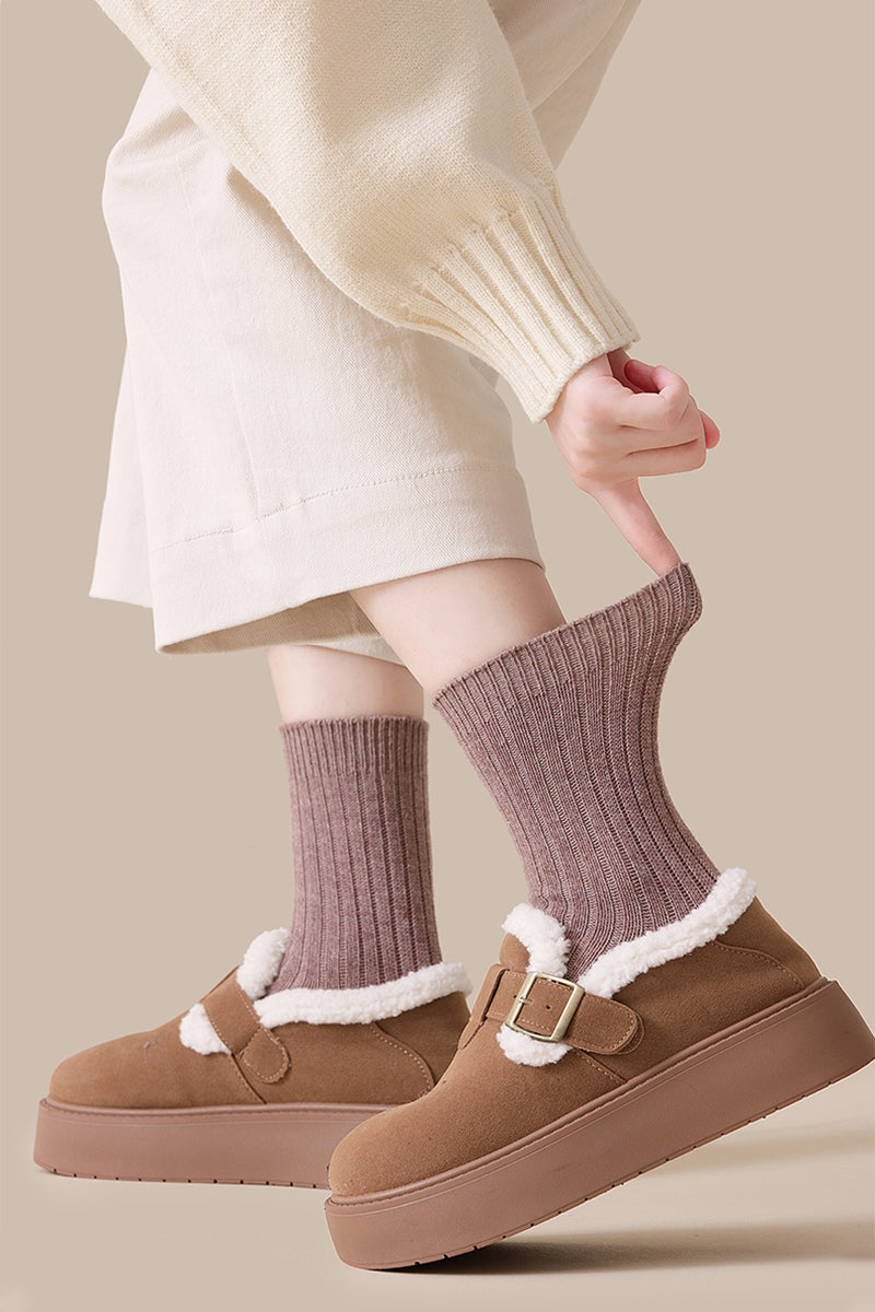 Women's Warm Wool Crew Socks - Lightweight Thermal Winter Socks 3 Pack