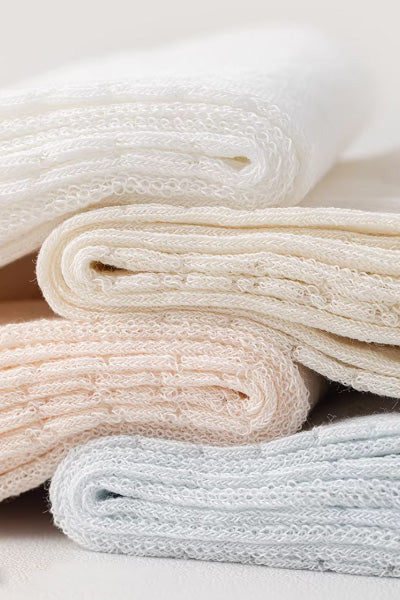 Women's Calf Socks Long Staple Cotton 3 Pairs Lace Ruffle Solid Color