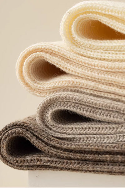 Women's Calf Socks Wool 2 Pairs Solid Color