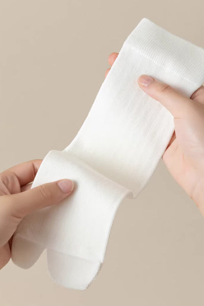 Women's Crew Socks - Premium Long Staple Cotton 3 Pairs Pack | Two-Toe Split Toe Color Block