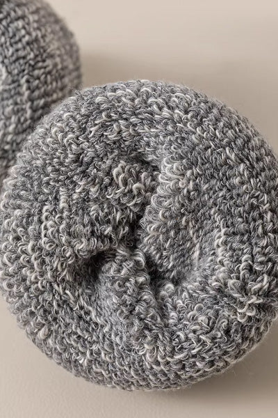 Men's Crew Socks Long Staple Cotton Thick Terry 3 Pairs Retro Marled