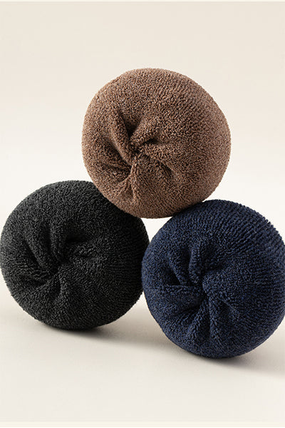 Men's Extra Thick Terry Lined Toe Socks - Thermal Solid Color Winter Socks 3 Pack