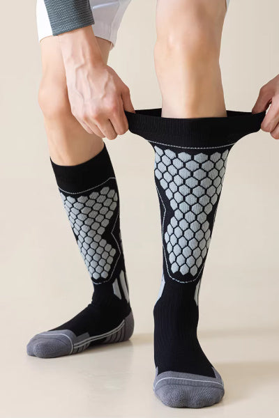 Men's Calf-Length Sports Fitness Socks Long Staple Cotton 1 Pair High Elasticity