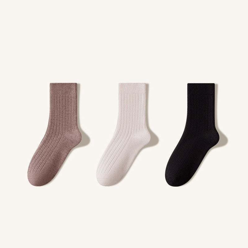 Women's Warm Wool Crew Socks - Lightweight Thermal Winter Socks 3 Pack