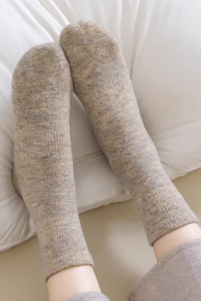 Women's Crew Socks - Premium 90%Wool Blend 3 Pairs Pack | Thermal Solid Color