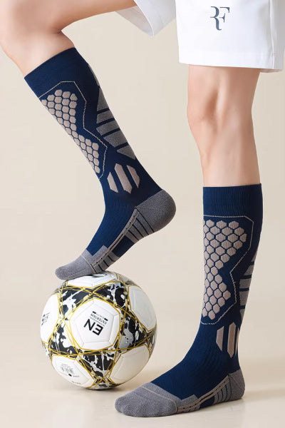 Men's Calf-Length Sports Fitness Socks Long Staple Cotton 1 Pair High Elasticity