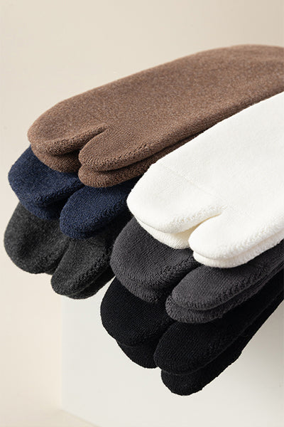 Men's Extra Thick Terry Lined Toe Socks - Thermal Solid Color Winter Socks 3 Pack
