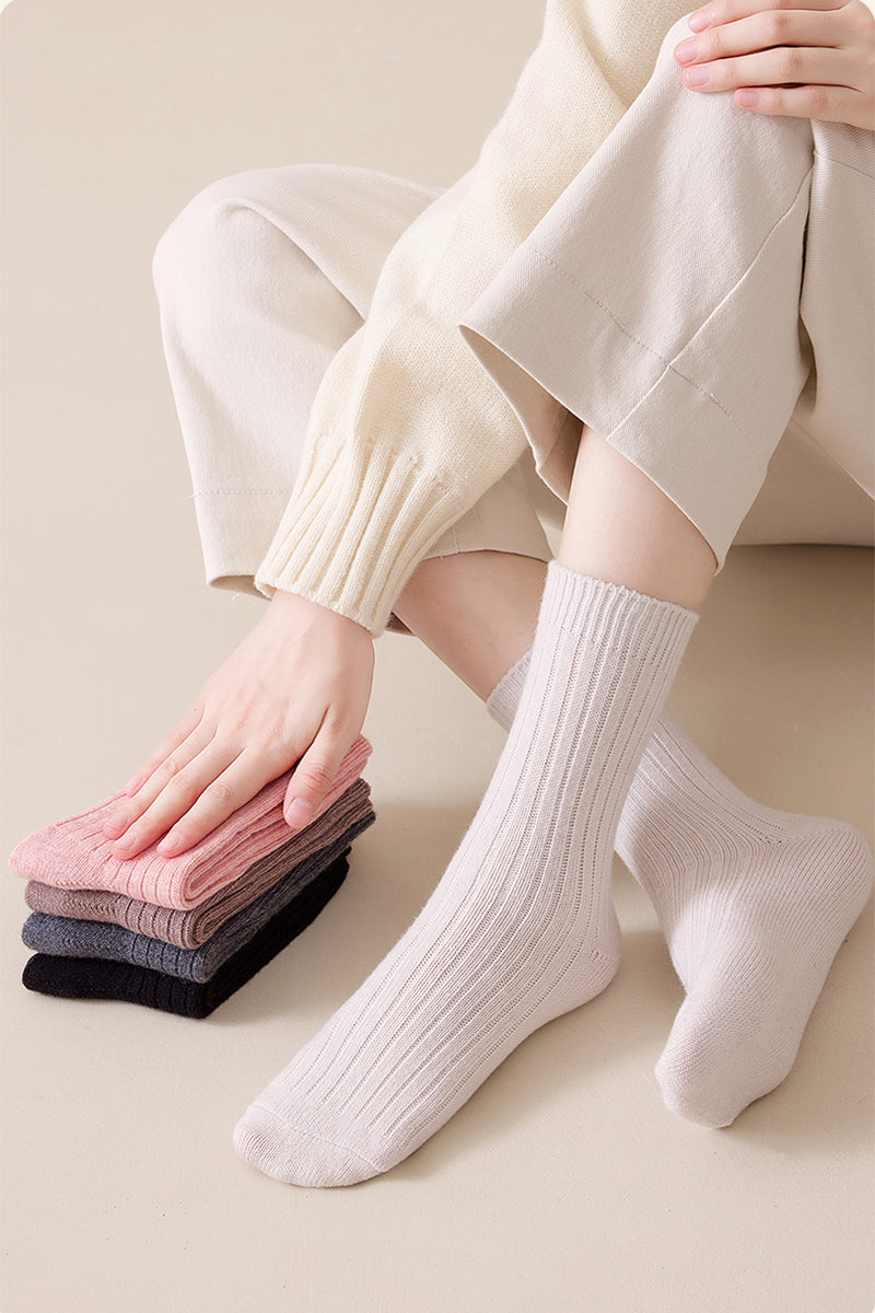 Women's Warm Wool Crew Socks - Lightweight Thermal Winter Socks 3 Pack