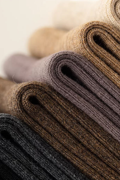 Women's Crew Socks Long Staple Cotton 5 Pairs Striped