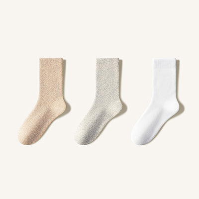 Women's Cotton Crew Socks 3-Pack - Extra Thick Thermal Winter Socks