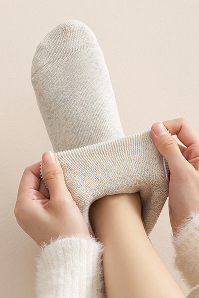 Women's Cotton Crew Socks 3-Pack - Extra Thick Thermal Winter Socks