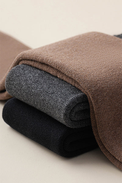 Women's Extra Thick Terry Lined Over-the-Knee Socks - Thermal Solid Color Winter Socks 2 Pack