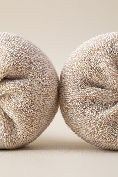 Women's Crew Socks Long Staple Cotton Winter Extra Thick Terry Lined 4 Pairs Thermal Striped