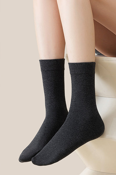 Women's Crew Socks - 100% Pure Cotton 4 Pairs Pack | Solid Color