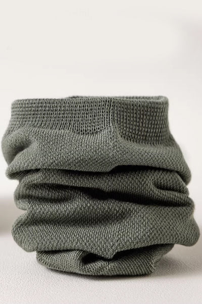 Men's Ankle Socks Long Staple Cotton 5 Pairs Mesh Solid Color