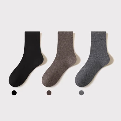 Women's Crew Socks - Premium 90%Wool Blend 3 Pairs Pack | Thermal Solid Color