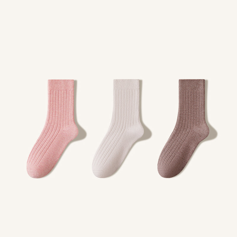 Women's Warm Wool Crew Socks - Lightweight Thermal Winter Socks 3 Pack