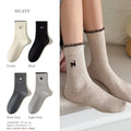 SKU Portrait 6142872917835 4-pair color set scalloped embroidered socks
