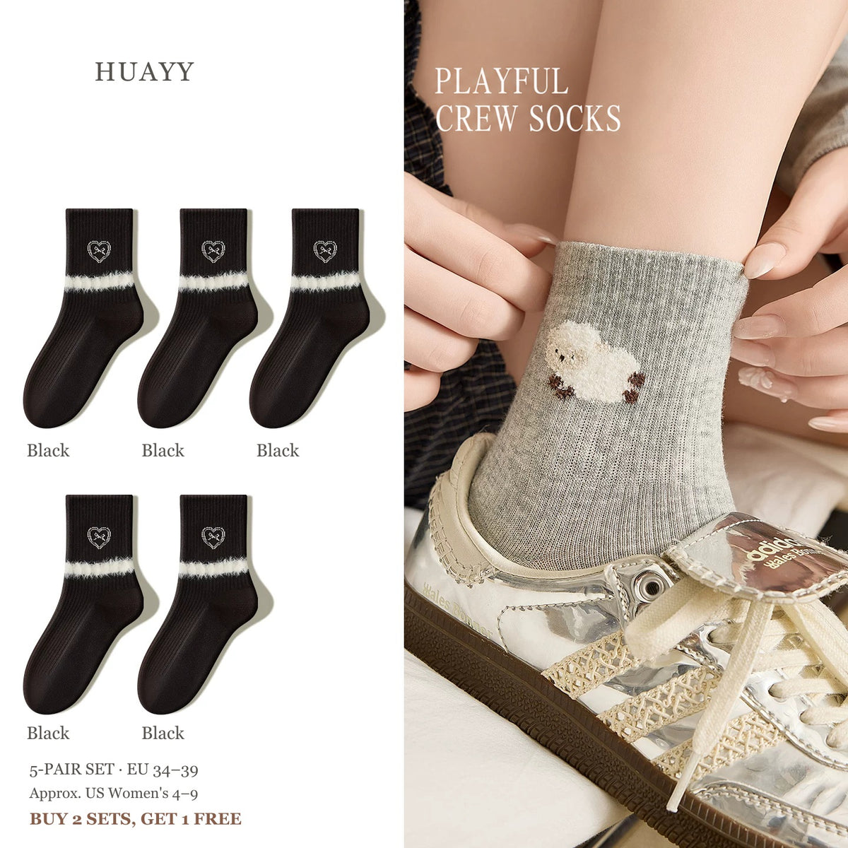 SKU Portrait 6306510746179 5-pair character socks color set