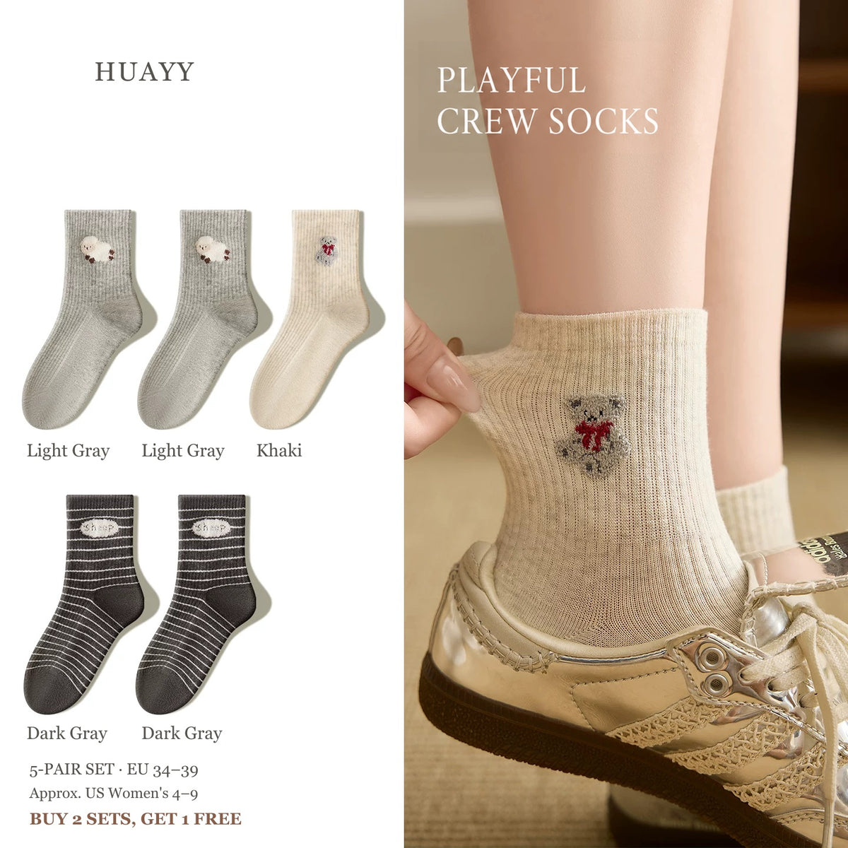 SKU Portrait 6306510746172 5-pair character socks color set