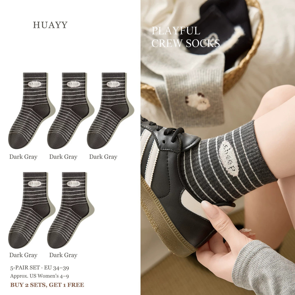 SKU Portrait 6306510746175 5-pair character socks color set