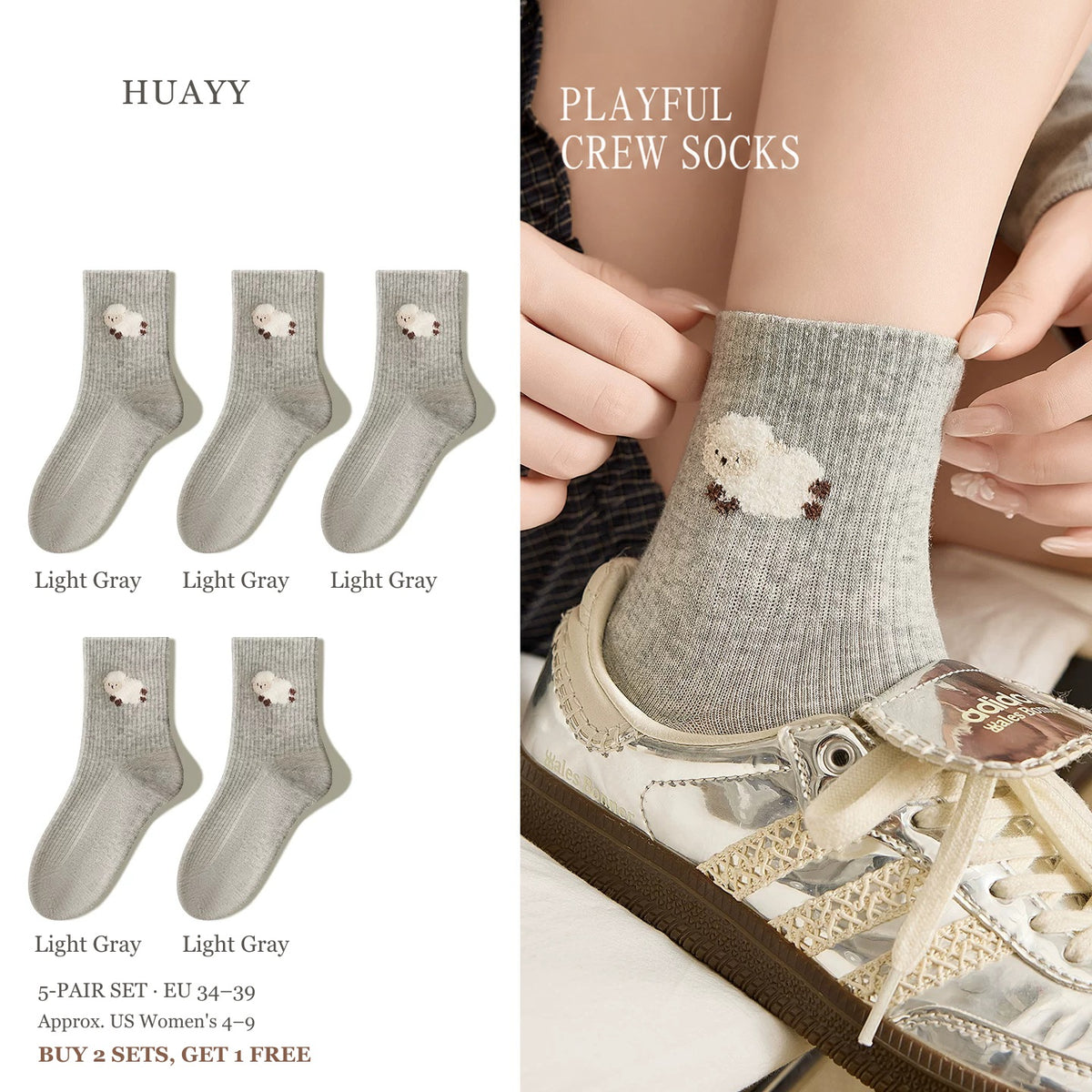SKU Portrait 6306510746176 5-pair character socks color set