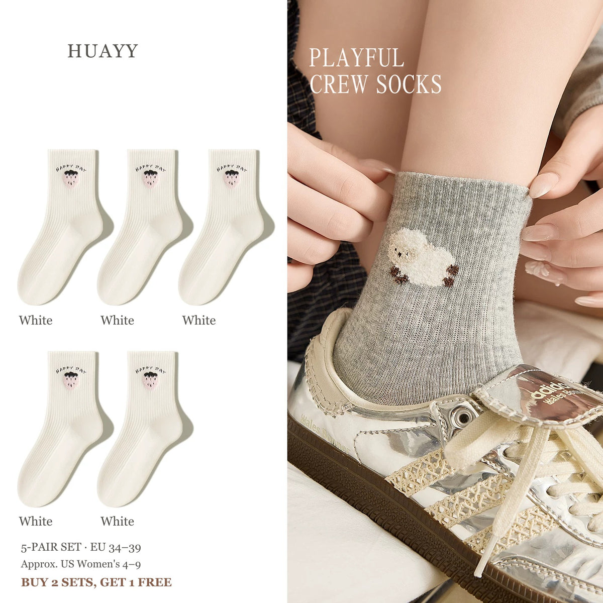 SKU Portrait 6306510746178 5-pair character socks color set